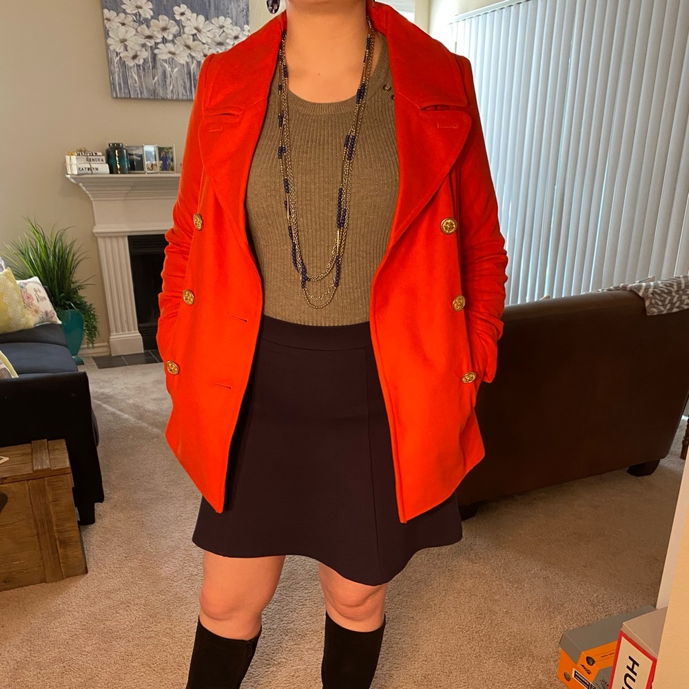 Bright Orange Peacoat